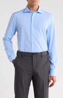 Leaf Geo Print Dress Shirt