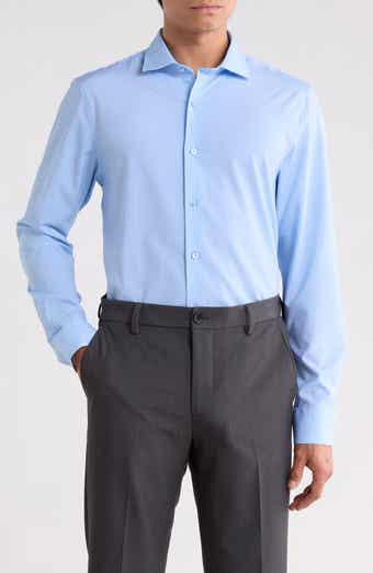 Leaf Geo Print Dress Shirt