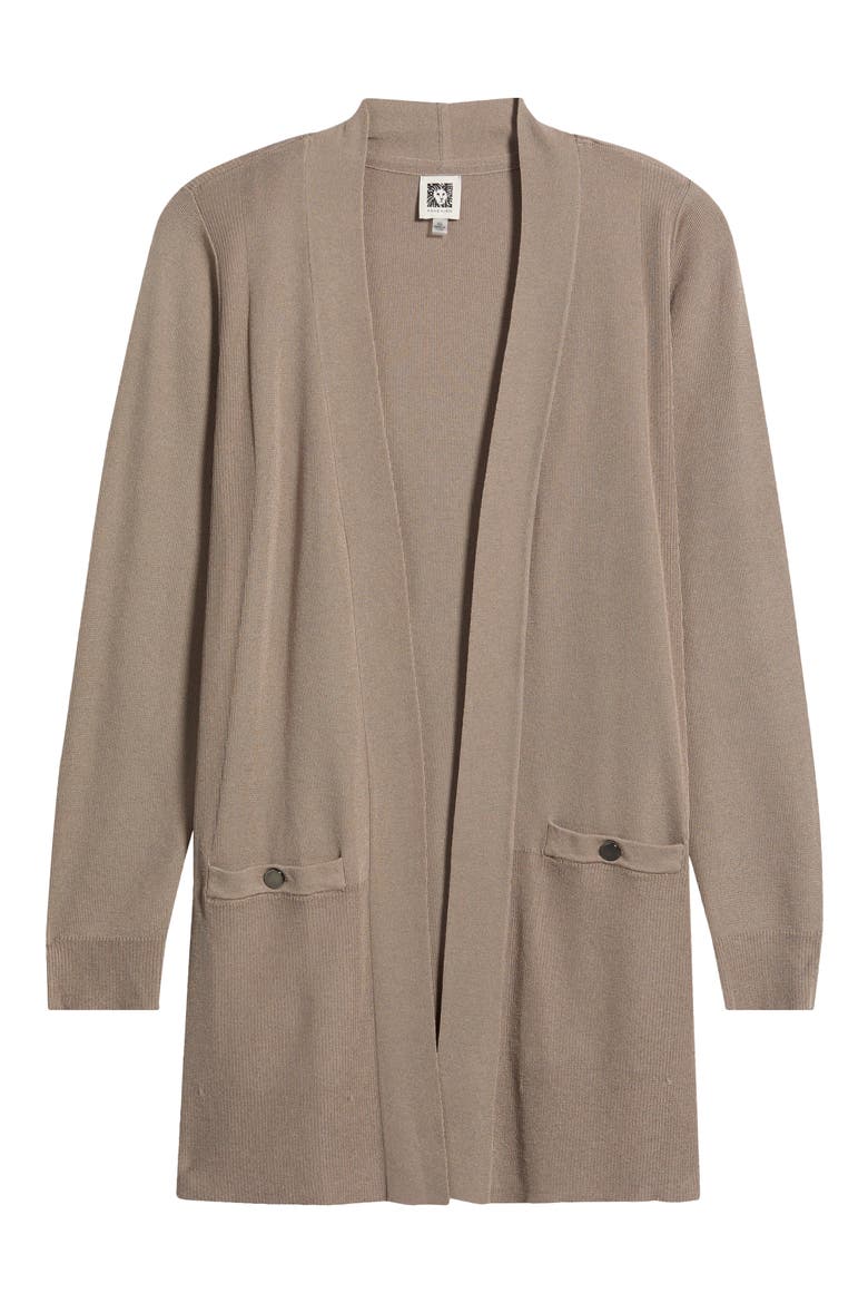 Open Front Cardigan, Alternate, color, NATURAL CLAY