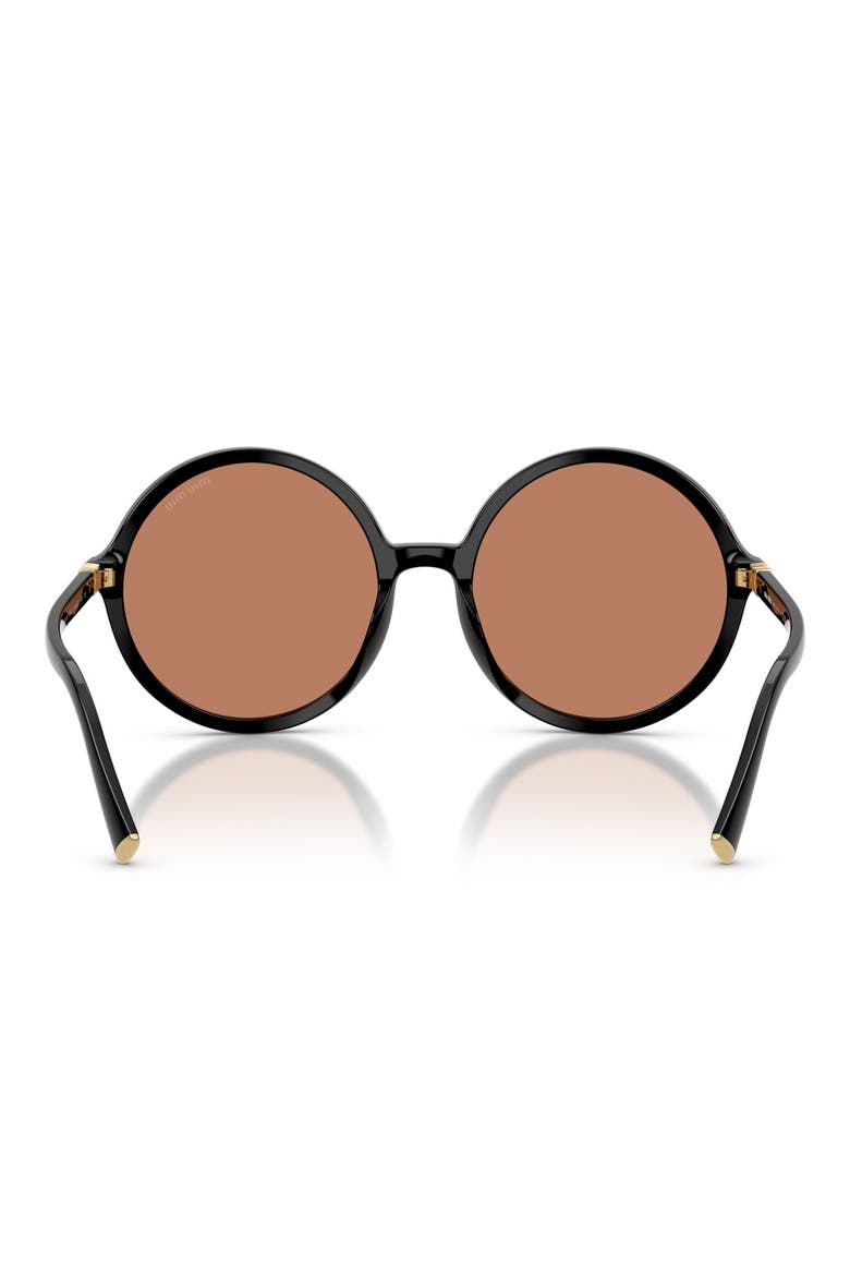 59mm Round Sunglasses, Alternate, color, BLACK / BROWN