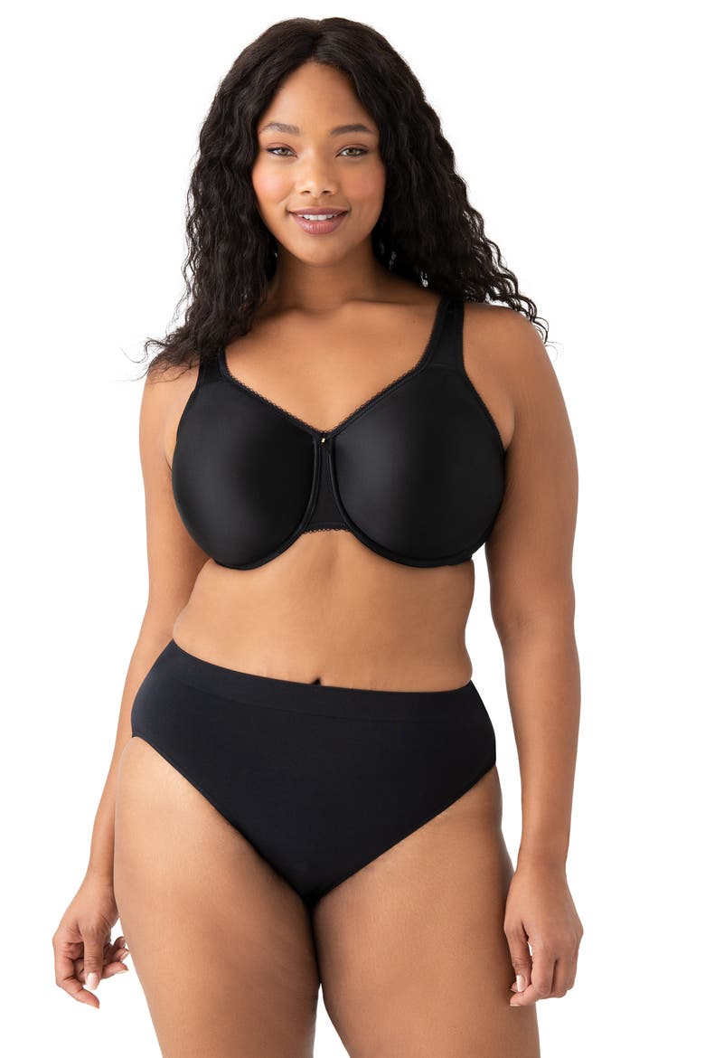 Basic Beauty Seamless Underwire Bra, Alternate, color, BLACK