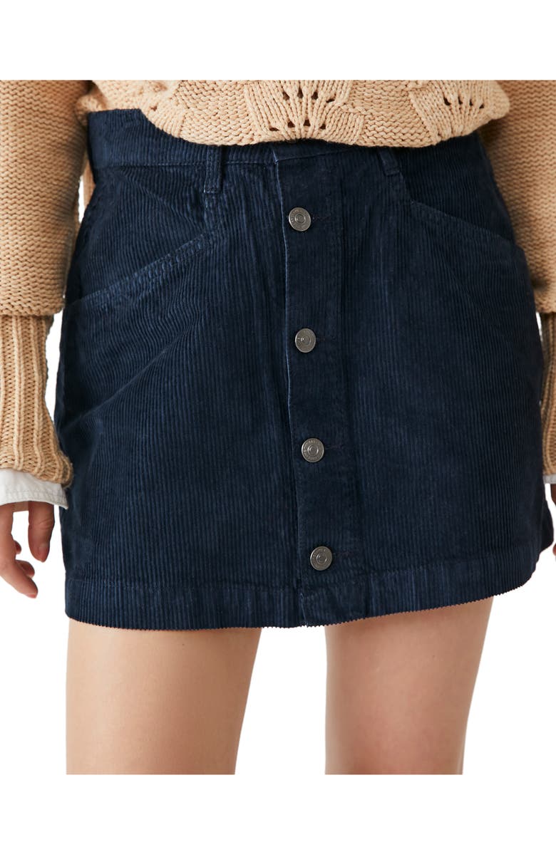 Free People Ray Cotton Corduroy Miniskirt, Alternate, color, 