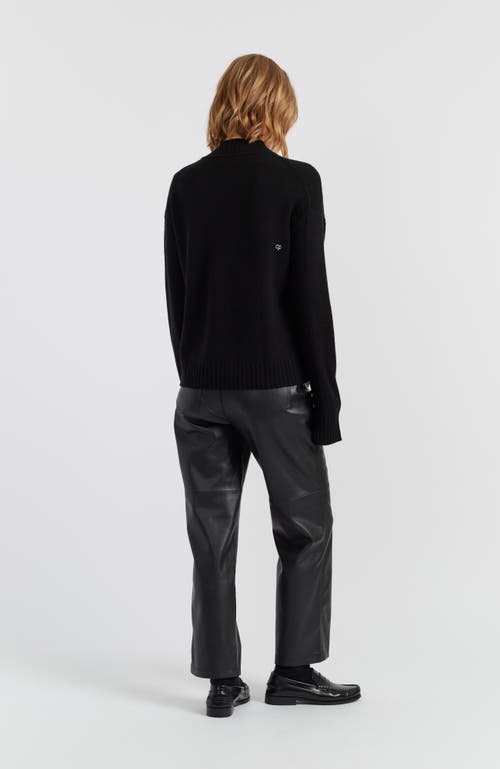 Chinti & Parker Wool-cashmere Tea Time Snoopy Sweater In Black