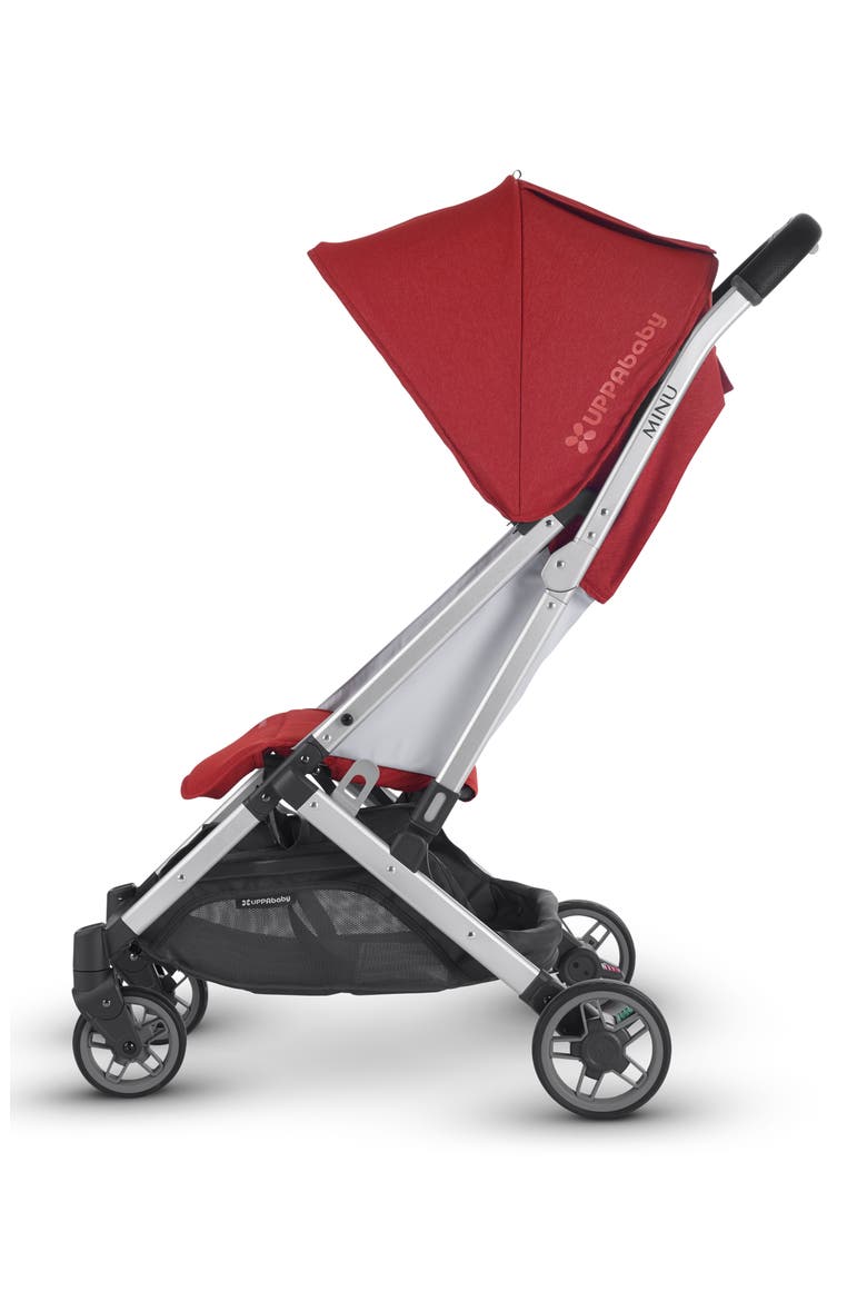 Minu Stroller, Alternate, color, RED/ SADDLE LEATHER