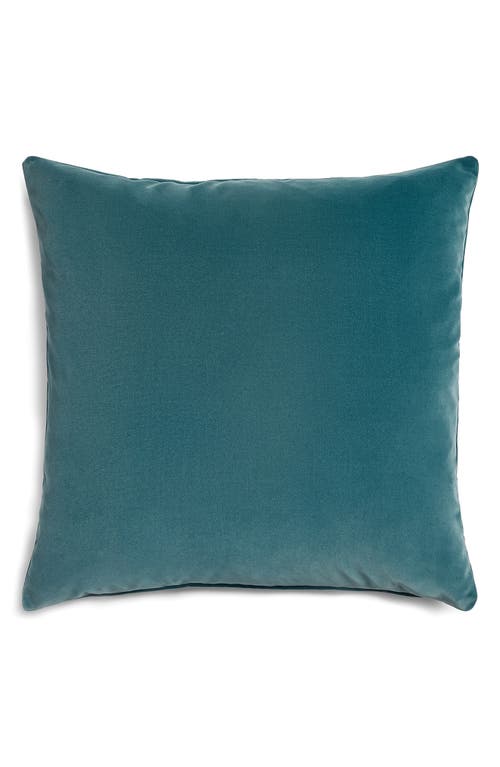 Soho Home Monroe Large Square Velveteen Cushion in Teal 