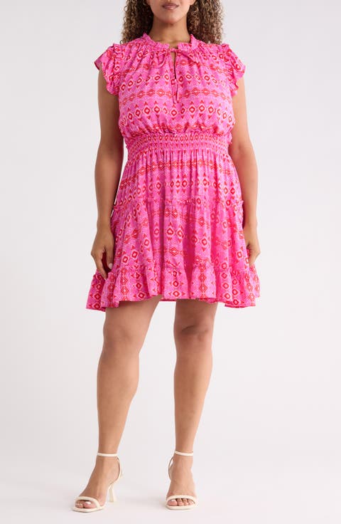 Mize Toledo Floral Tiered Minidress
