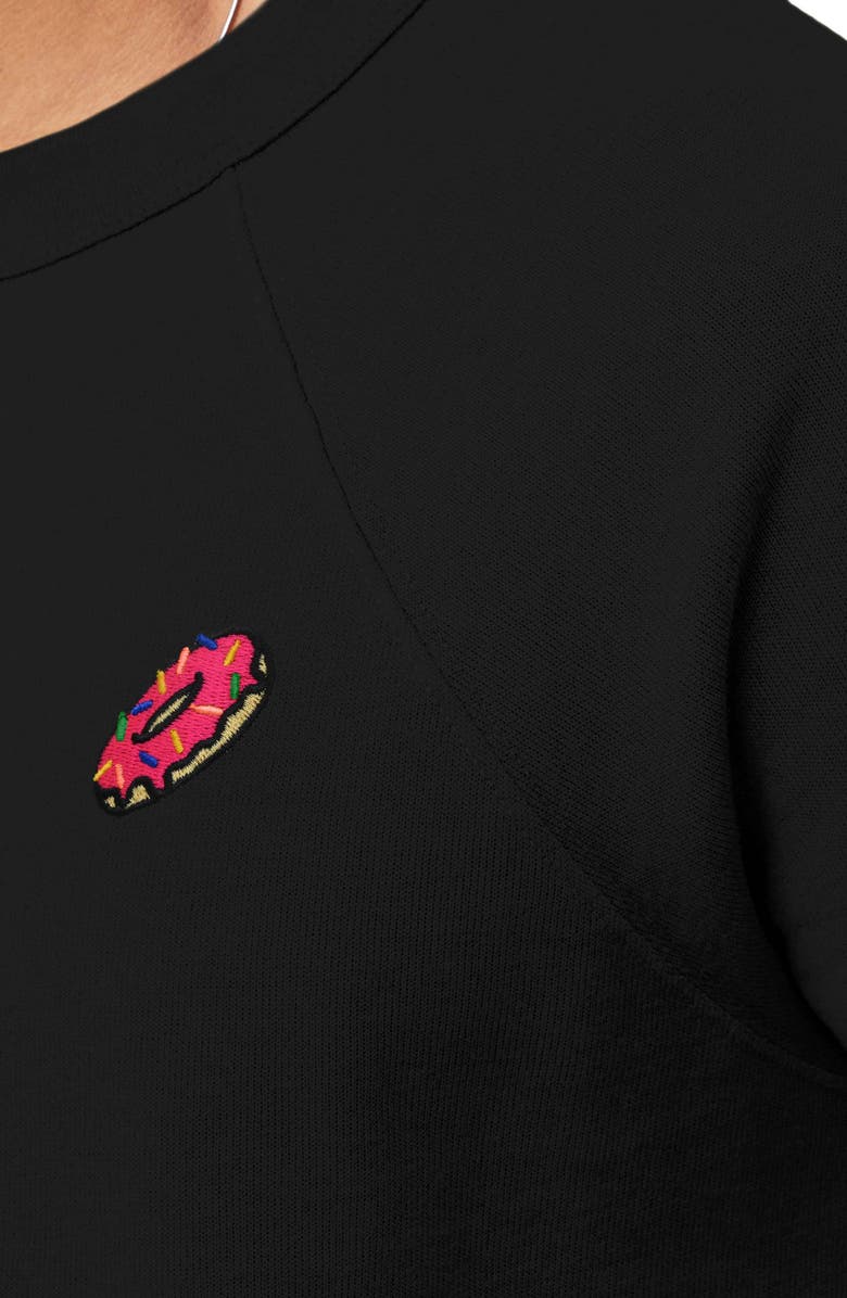 Dalix Donut Fleece Sweatshirt, Alternate, color, Black