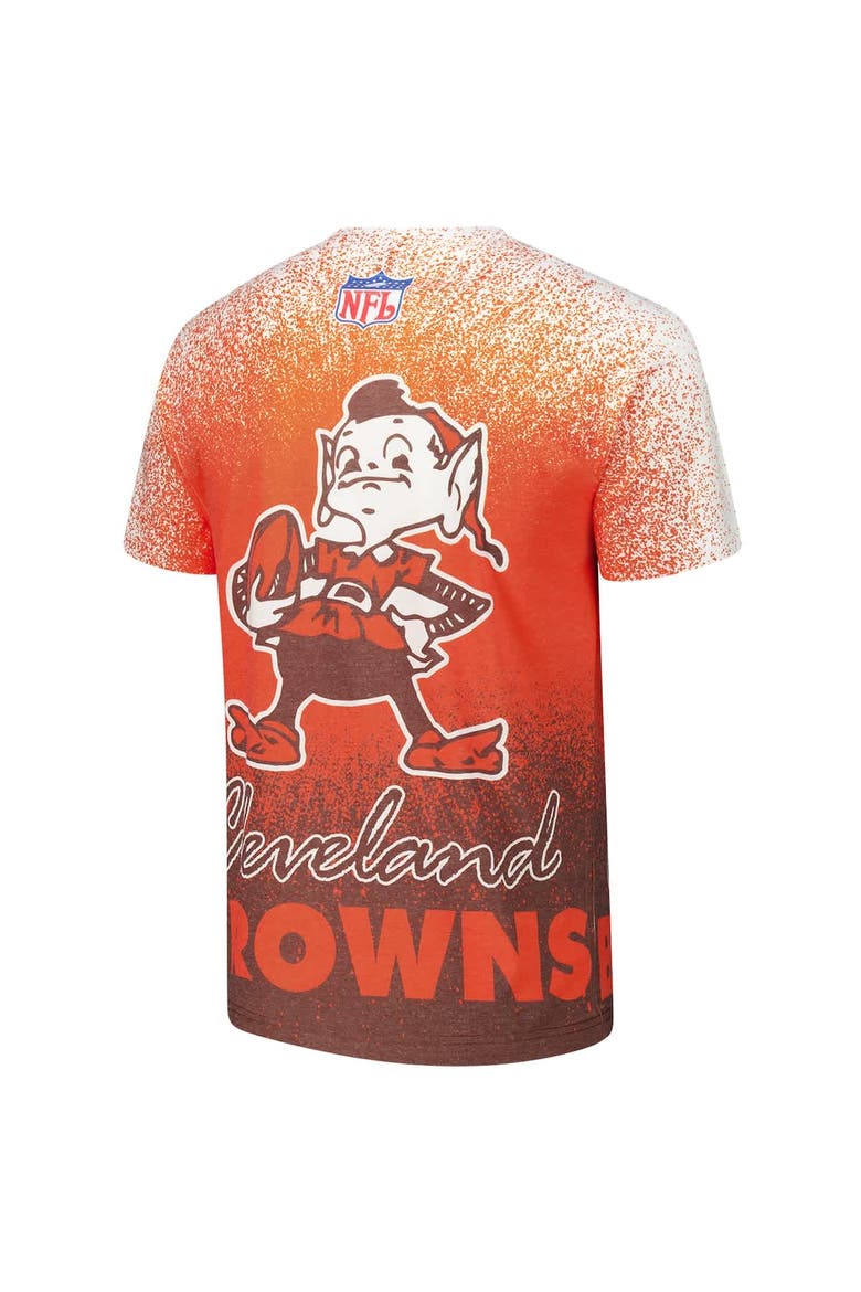 Men's Mitchell & Ness  White Cleveland Browns Team Burst Vintage Logo T-Shirt, Alternate, color, White