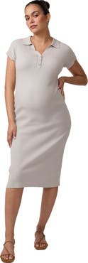 Ingrid & Isabel Polo Knit Maternity Midi Dress