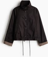 H&M Funnel-collar Twill Jacket