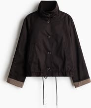 H&M Funnel-collar Twill Jacket