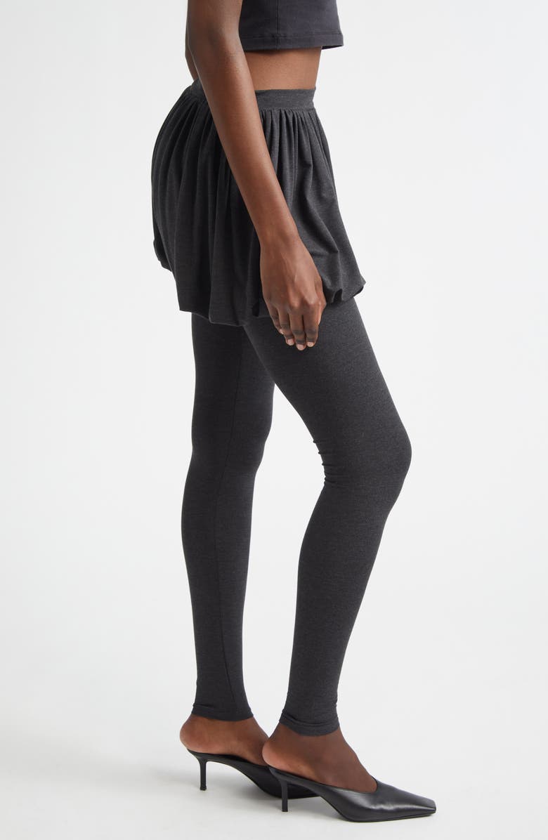 Paloma Wool Caly Skirt Overlay Leggings, Alternate, color, Grey