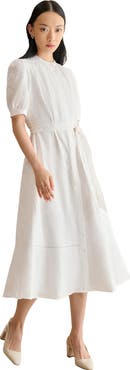 HOBBS LONDON Amani Short Sleeve Midi Dress