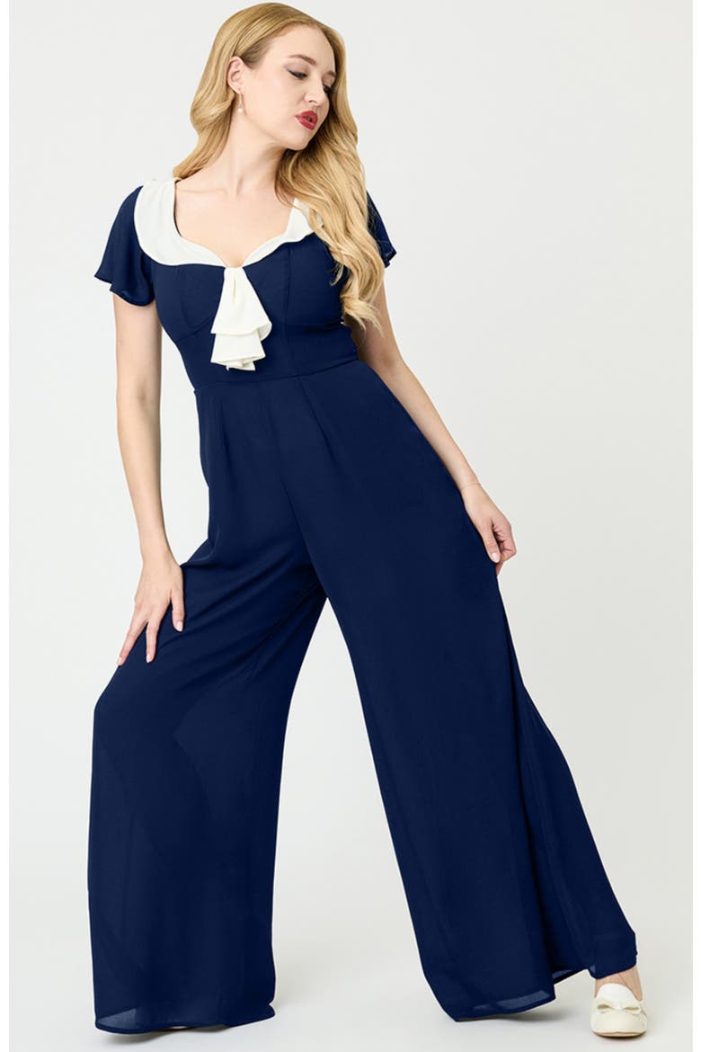 Wide Leg Jumpsuit, Alternate, color, Navy Blue