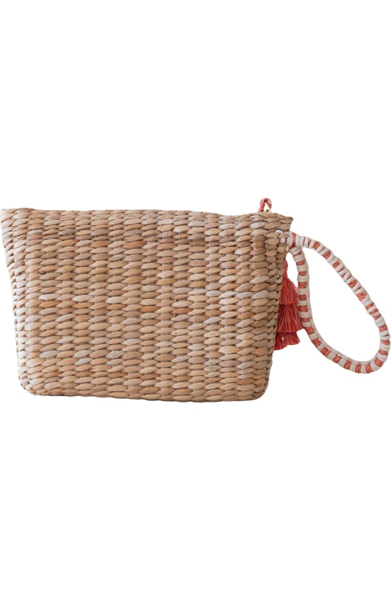 LIKHA Lobster Embroidered Straw Pouch, Alternate, color,