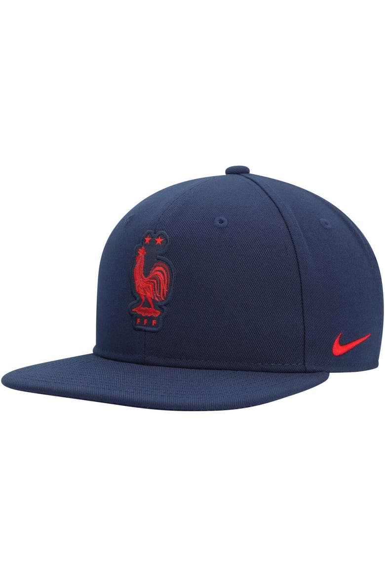 Youth Nike Navy France National Team Pro Snapback Hat, Main, color, Navy