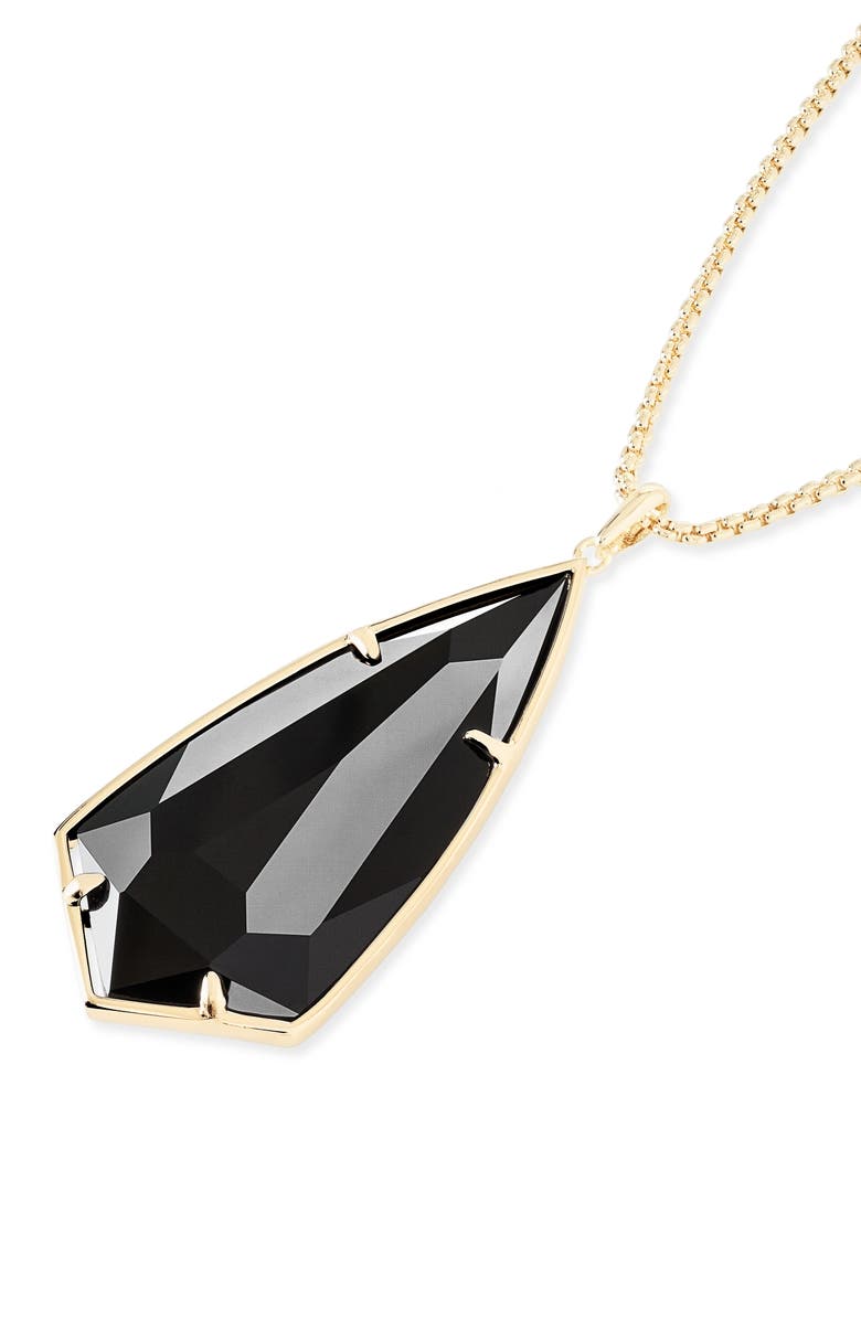 Kendra Scott 'Carole' Long Semiprecious Stone Pendant Necklace, Alternate, color, 