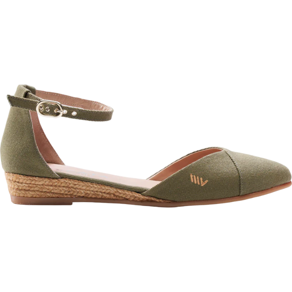 Viscata Montroig Canvas Espadrille Flats In Olive