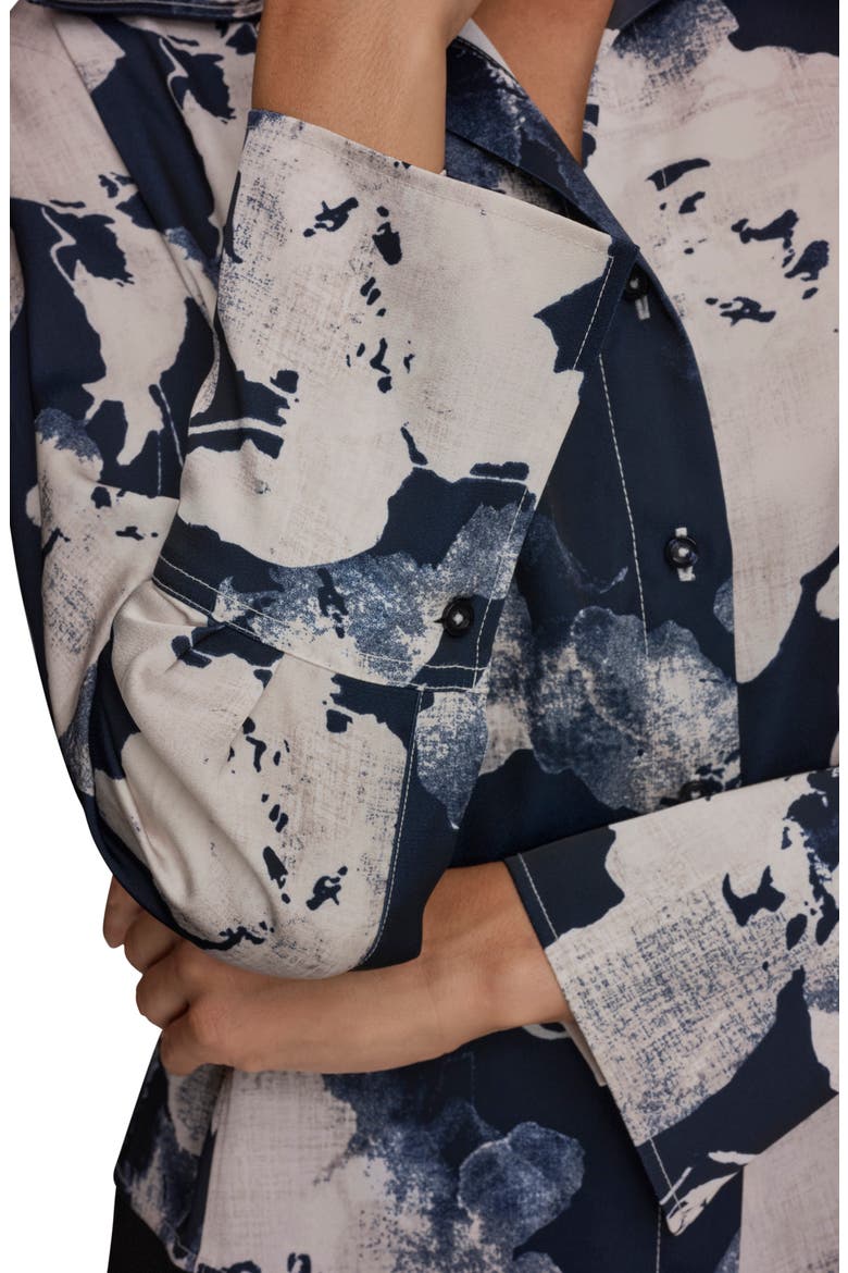 Floral Button-Up Shirt, Alternate, color, DARK NIGHTFALL MULTI