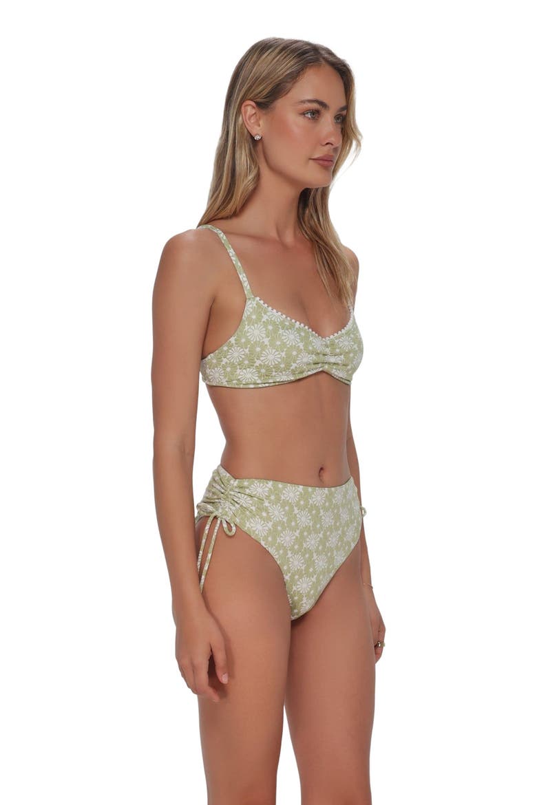 Pom Pom Sylvia Bralette Bikini Swimsuit Top, Alternate, color, Cactus Flower