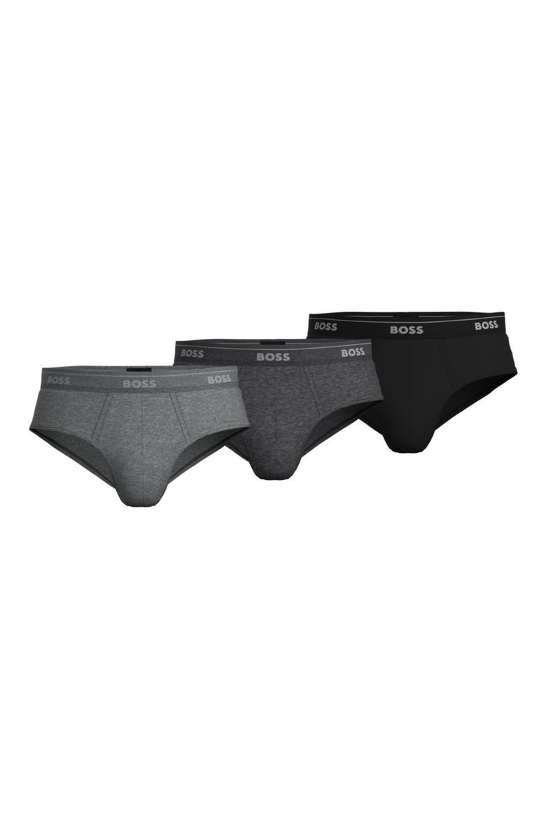 3-Pack Assorted Classic Cotton Briefs, Main, color, OPEN GREY