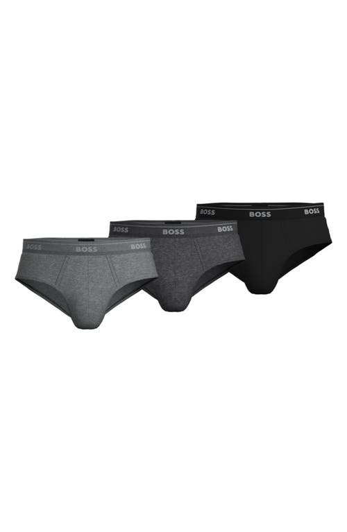 BOSS 3-Pack Assorted Classic Cotton Briefs in Open Grey  product