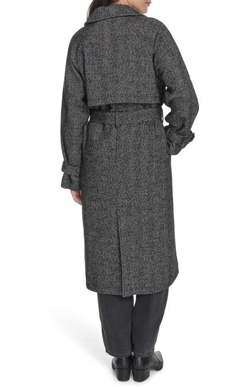 Levi's Belted Longline Coat In Gray