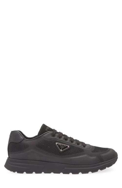 Prada Sneakers Prax 2.0 In Black Fabric And Mesh Men In Black