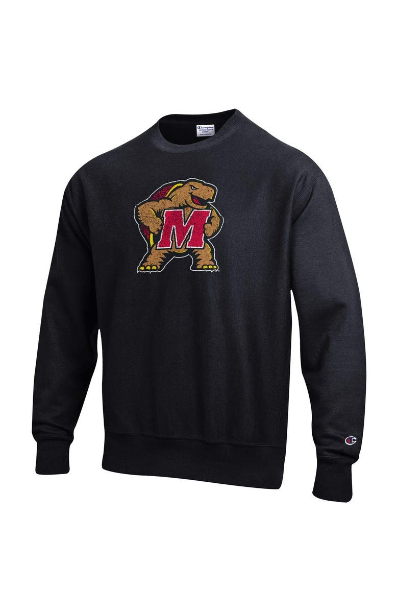 Champion Men's Champion Black Maryland Terrapins Vault Logo Reverse Weave Pullover Sweatshirt, Alternate, color, 