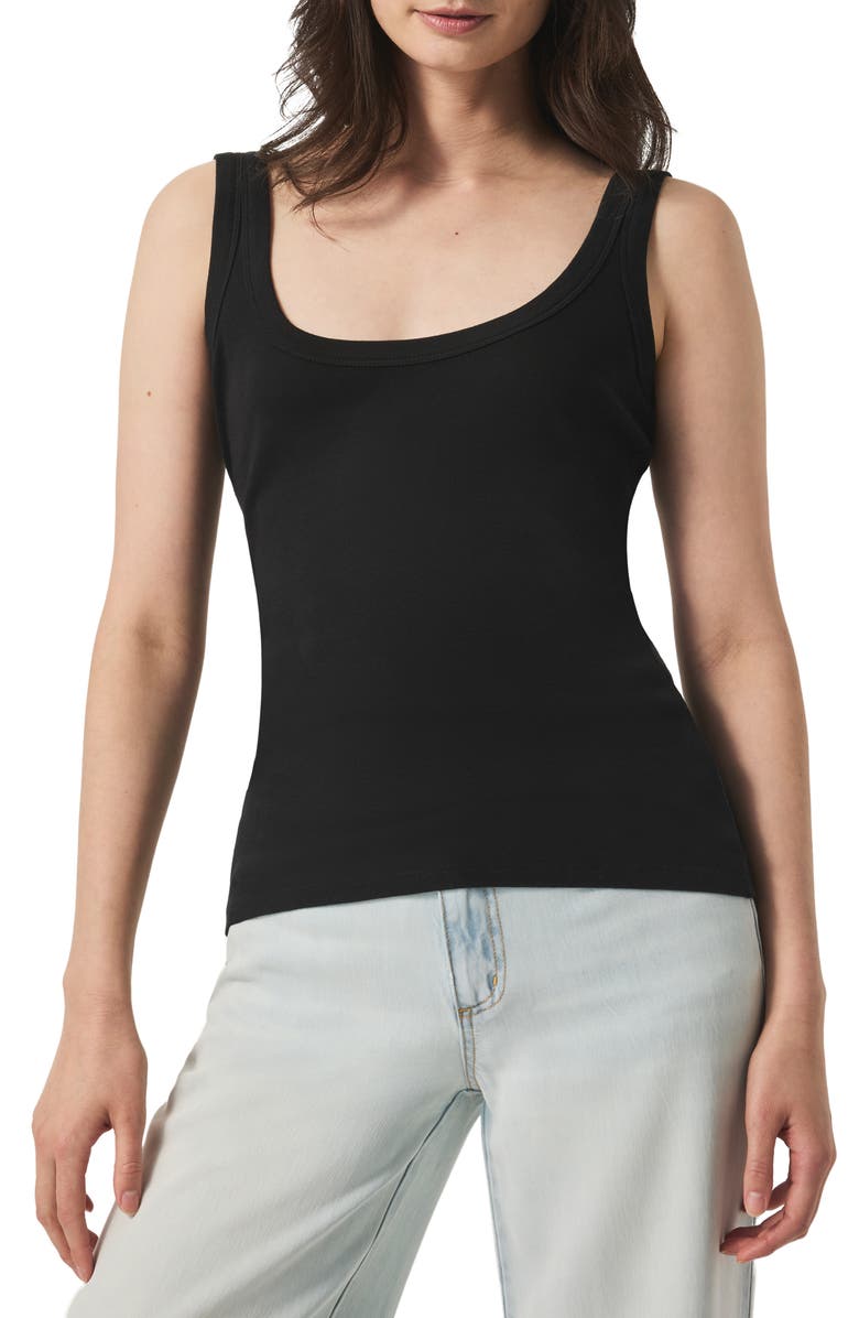 Splendid Faye Scoop Neck Tank, Main, color, Black