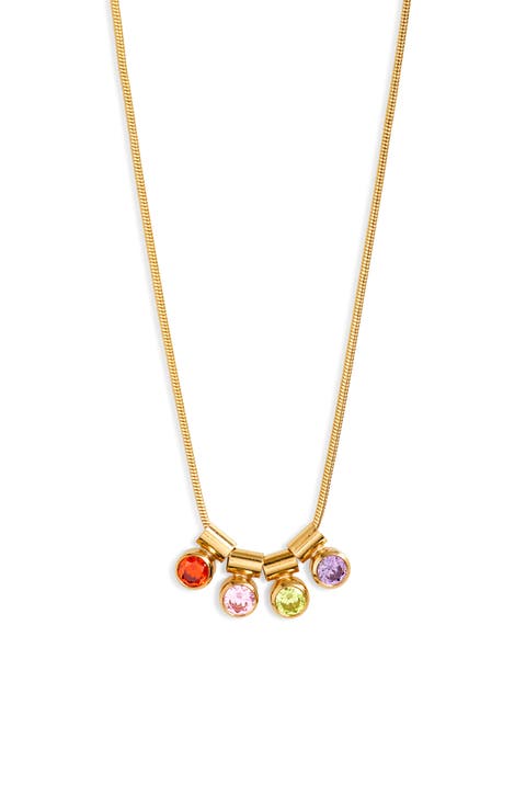 Ellie Multiple Birthstone Pendant Necklace