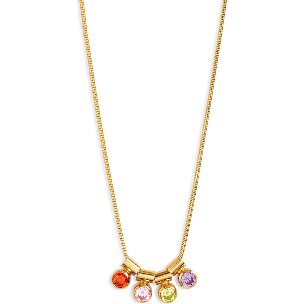 Set & Stones Ellie Multiple Birthstone Pendant Necklace In Gold