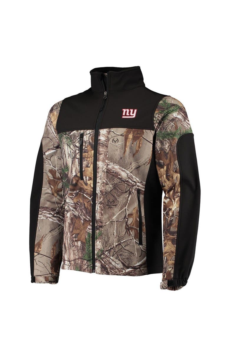 DUNBROOKE Men's Dunbrooke Realtree Camo/Black New York Giants Circle Hunter Softshell Full-Zip Jacket, Alternate, color,