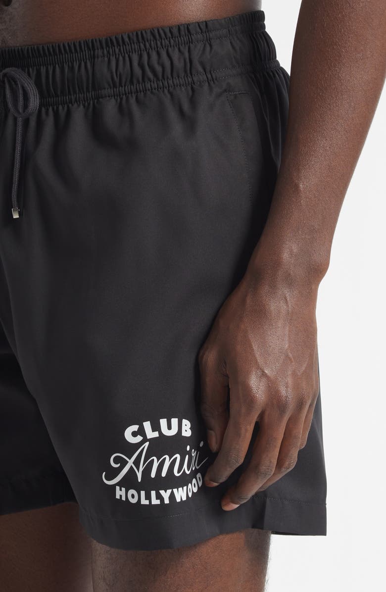 AMIRI Club Amiri Swim Trunks, Alternate, color, Black