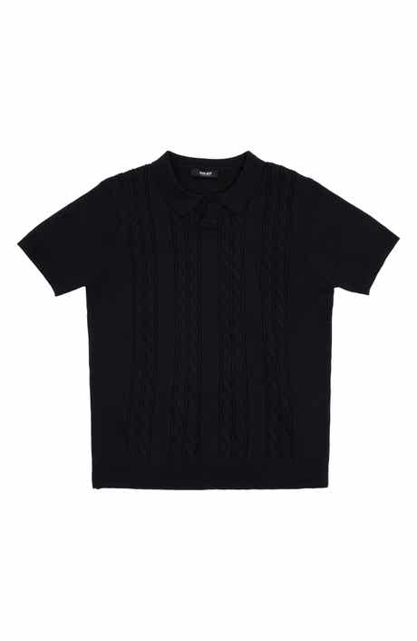 XRAY Kids' Cable Knit Polo Sweater