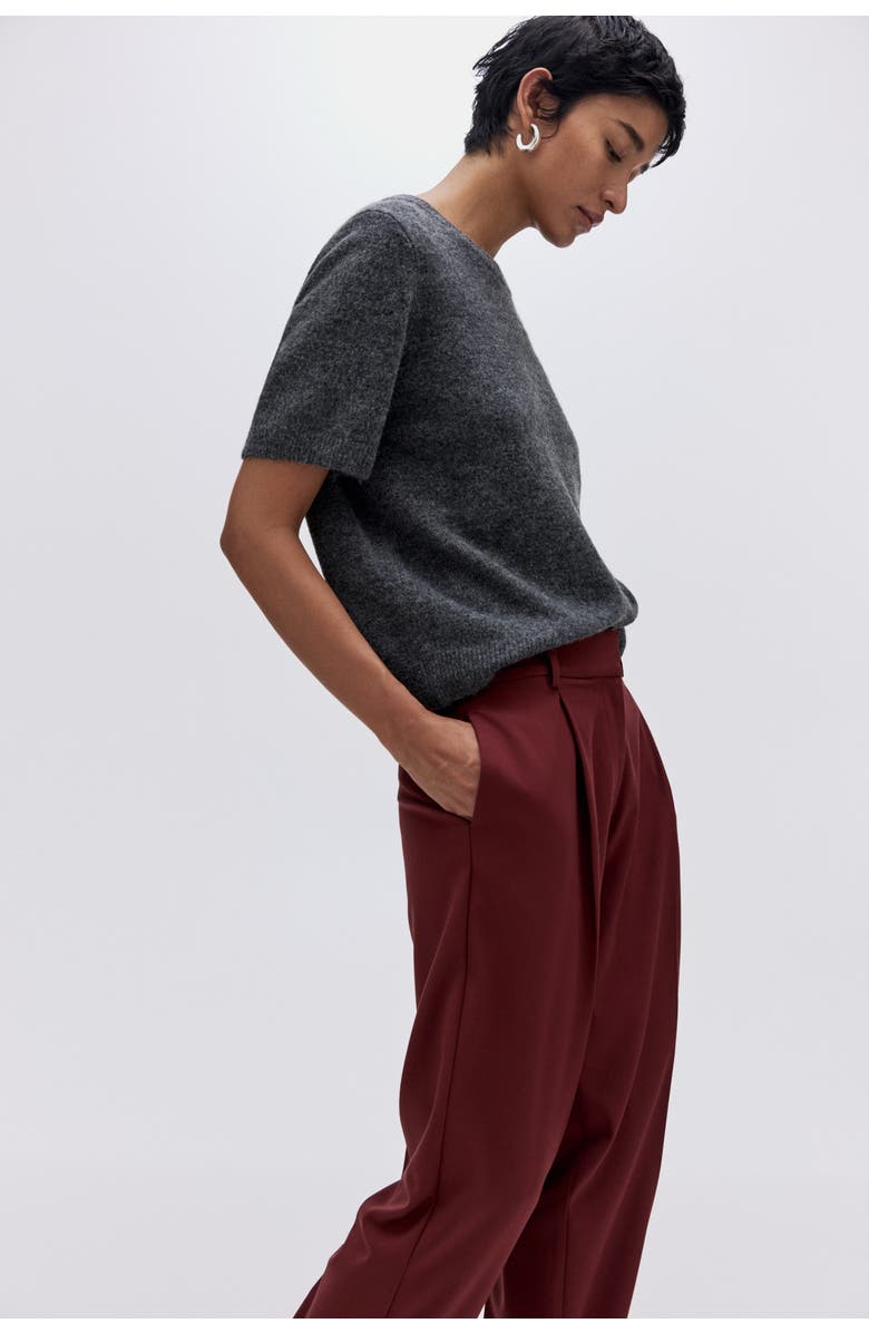 H&M Tailored Trousers, Alternate, color, Red
