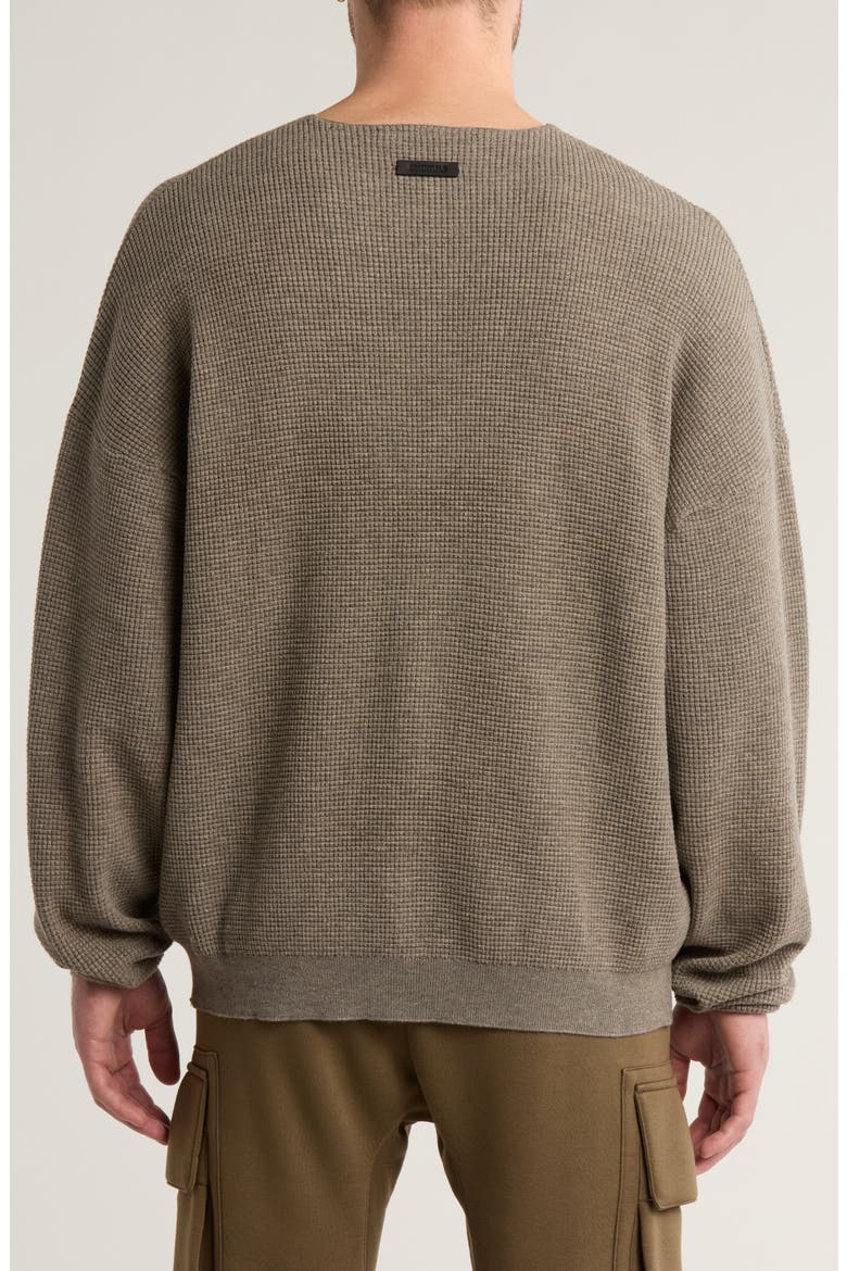 Oversize Waffle Crewneck Sweater (Men) | Nordstrom