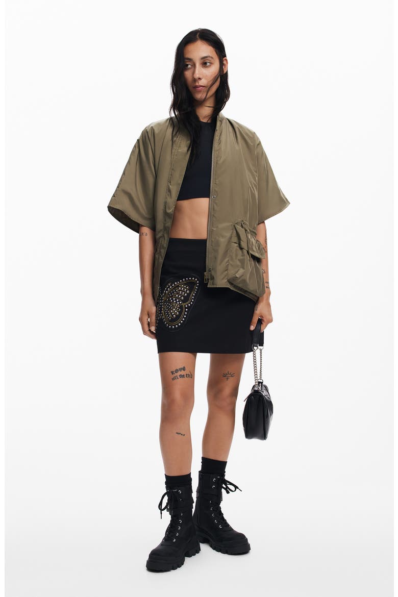 Fal Bangkok Miniskirt, Alternate, color, BLACK