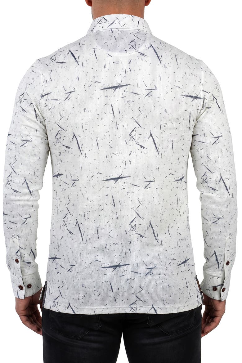 Anima Long Sleeve Knit Polo, Alternate, color, GREY
