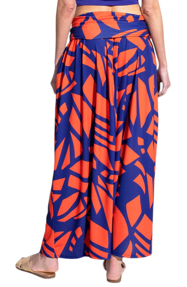 HotSquash London Clothing Printed Roll Top Maxi Skirt, Alternate, color, 
