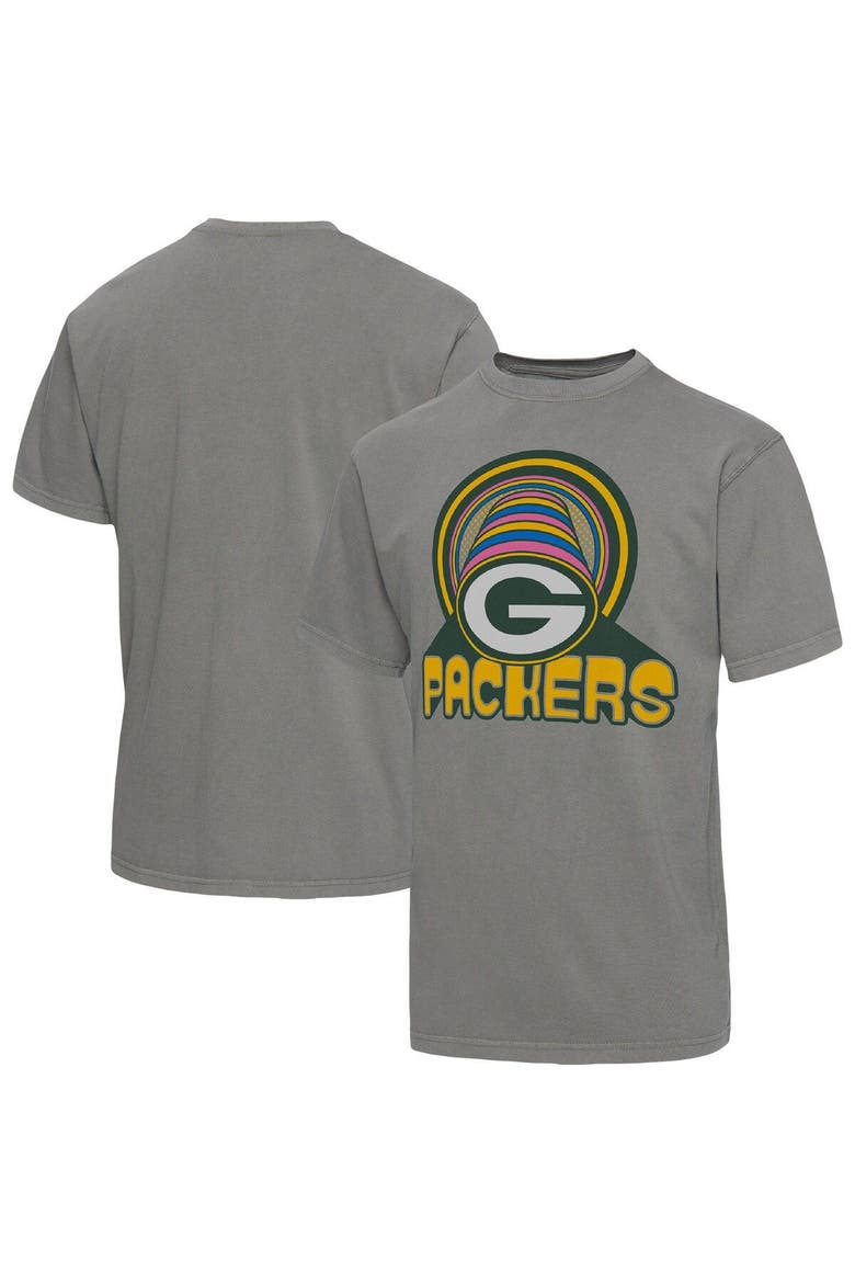 Men's Junk Food Graphite Green Bay Packers Wonderland Infinity Vibe T-Shirt, Main, color, Graphite