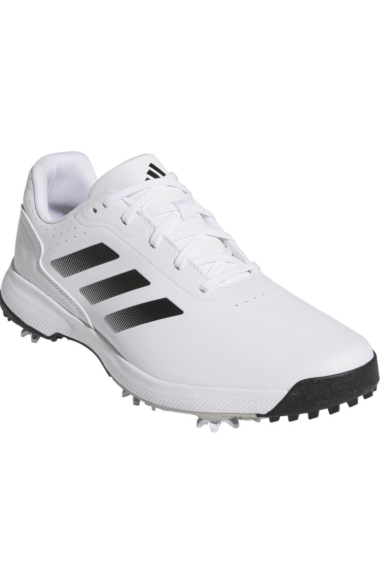 adidas Traxion Response Spikeless Golf Shoe, Main, color, White/ Black