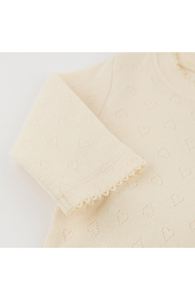 oh baby! Hearts Pointelle Pico Edge Two Piece Set, Alternate, color, Natural