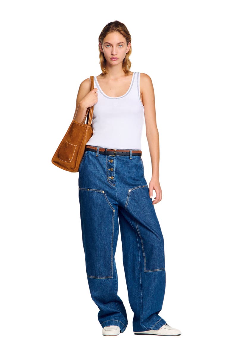 SANDRO Ribbed vest top, Alternate, color,