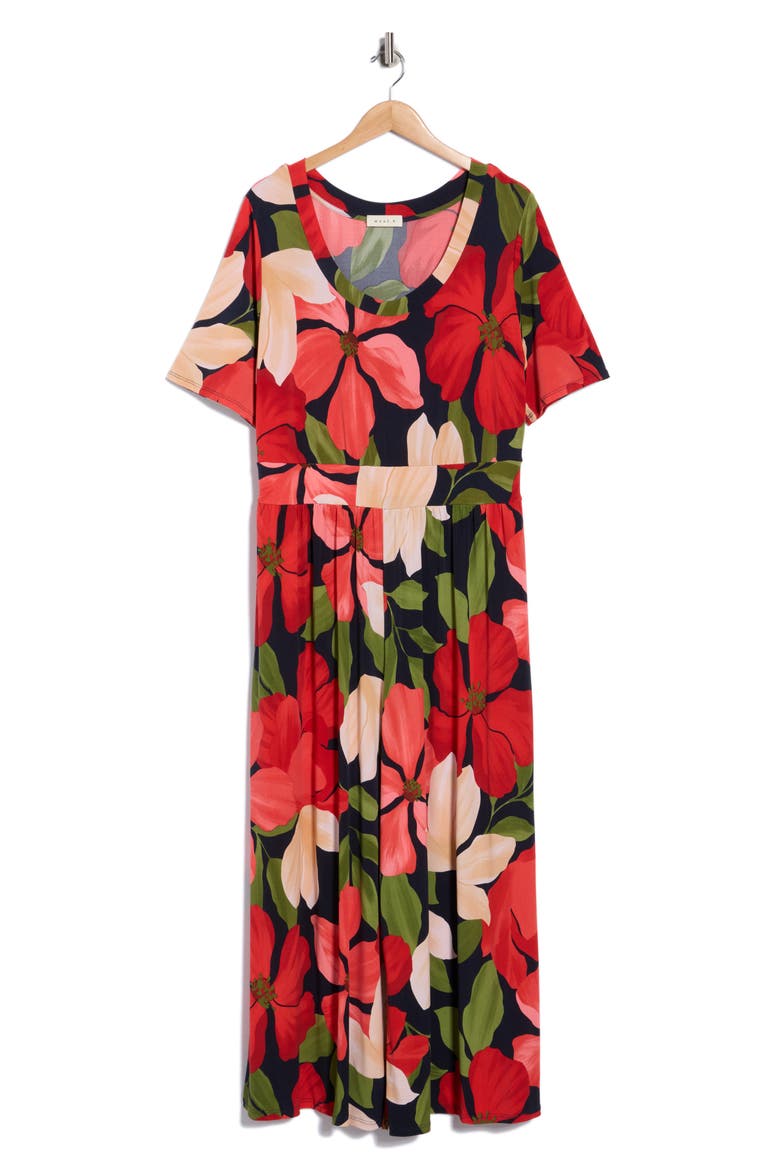 Floral Wide Leg Jumpsuit, Main, color, RED FLORAL