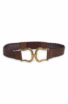 Linea Pelle Braided Interlock Buckle Belt