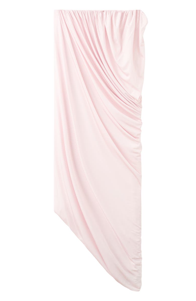 MANGO x Kaia Gerber Strapless Asymmetric Ruched Dress, Main, color, Pastel Pink