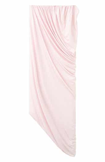 x Kaia Gerber Strapless Asymmetric Ruched Dress