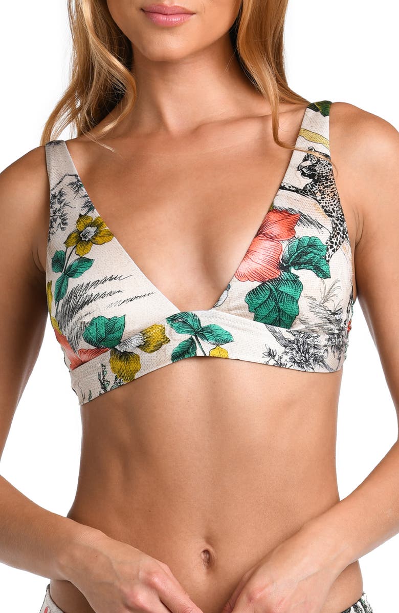 L'AGENCE Lexie Jungle Bikini Top, Main, color, 