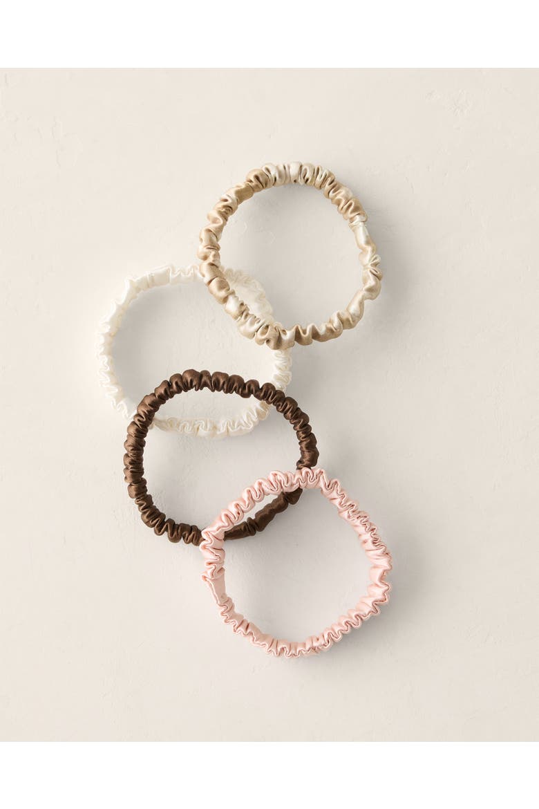 Washable Silk Hair Ties Multi, Main, color, Ivory/Sepia Rose/Dp Mocha